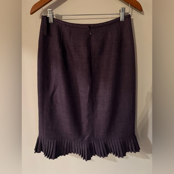 Rust Tweed Skirt Feminine pleats Le Suit Size 6 - Picture 2 of 3